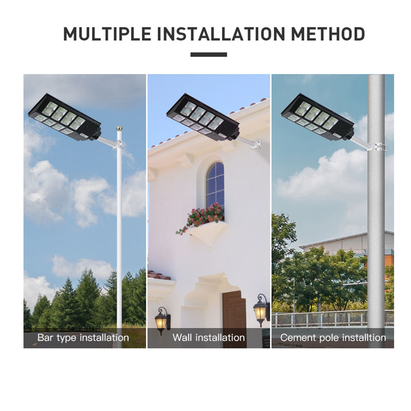 Bewegungs-Sensor-Straßenbeleuchtung ABS wasserdichtes IP65 100w 300w integrierte Solarstraßenlaterneim Freien