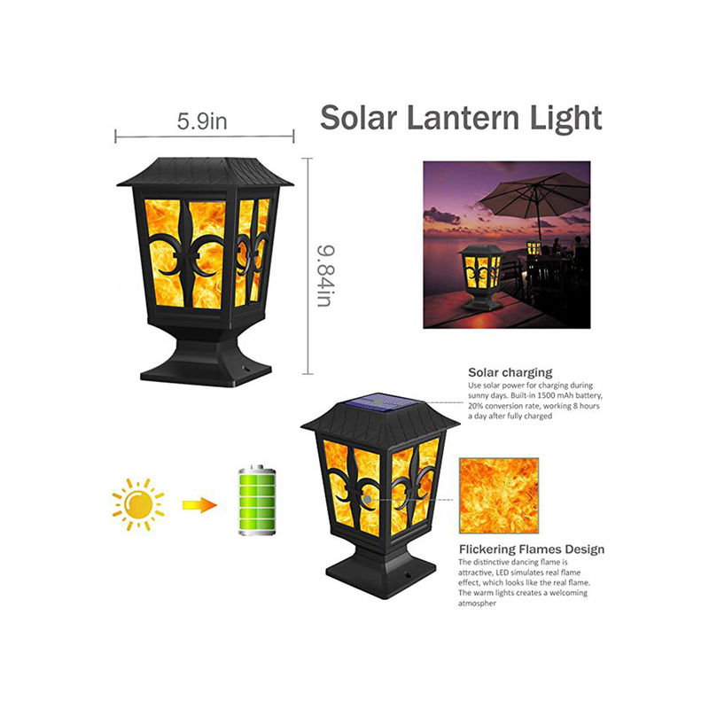 IP 65 Wand-Lampe Solardes wandleuchte-3.2V Feuer-Flammen-im Freien wasserdichte Garten-LED
