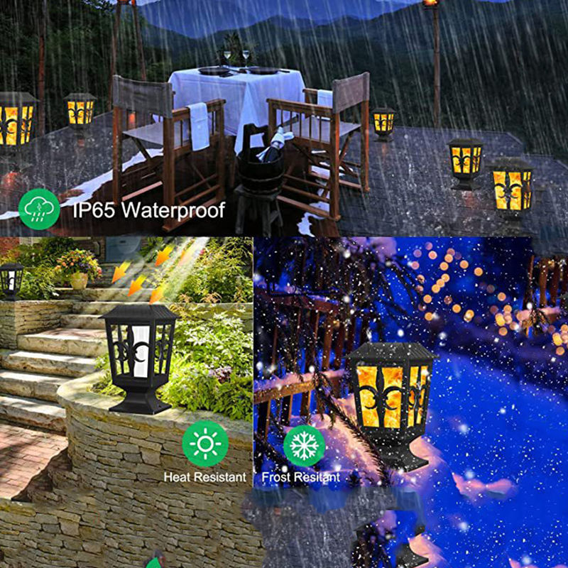 IP 65 Wand-Lampe Solardes wandleuchte-3.2V Feuer-Flammen-im Freien wasserdichte Garten-LED