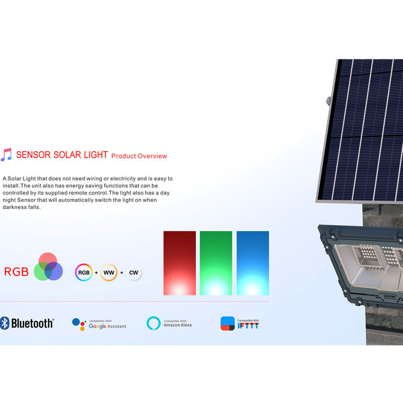Smart APP-Steuer-RGB-Farbe, die außenflutlicht-Solarenergie im Freien ändert