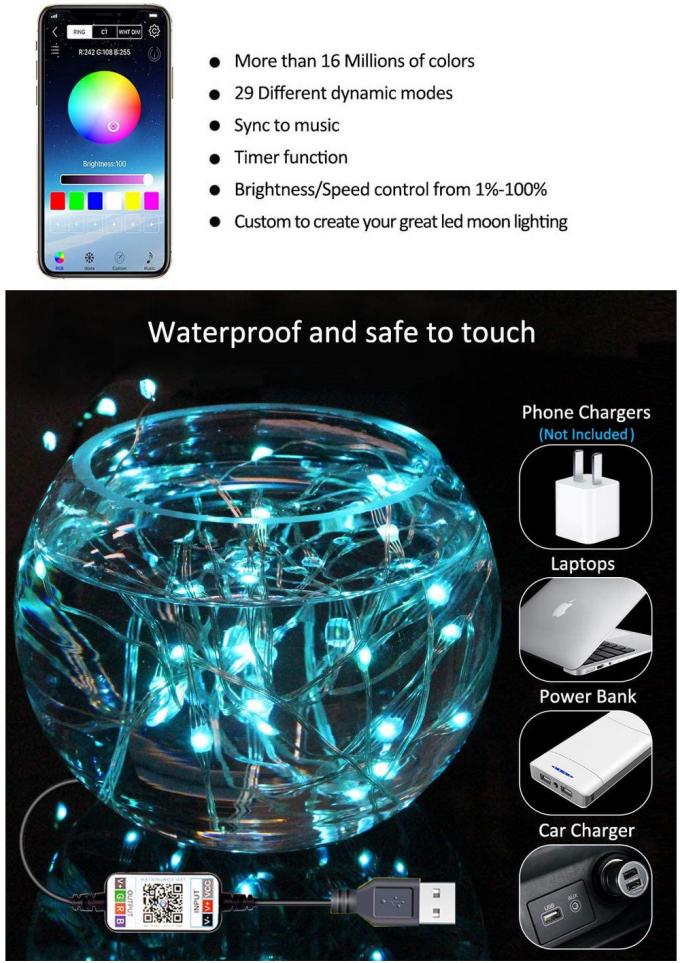Wasserdichte Lampe neue LED-Kupfer-Lampe USBs im Freien mit Niederspannungs-dekorativem Farblampen-Schnur-Großhandel