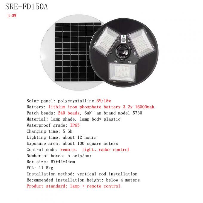 Rundes UFO helles wasserdichtes SOLARIP65 150W 250W 1