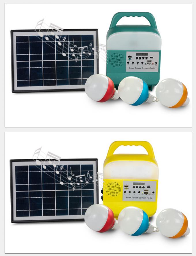 Kleines Solarbeleuchtungssystem mit TF-Karte/Doppel-USB-Spieler Jack/Bluetooth/MP3 /FM-Radio
