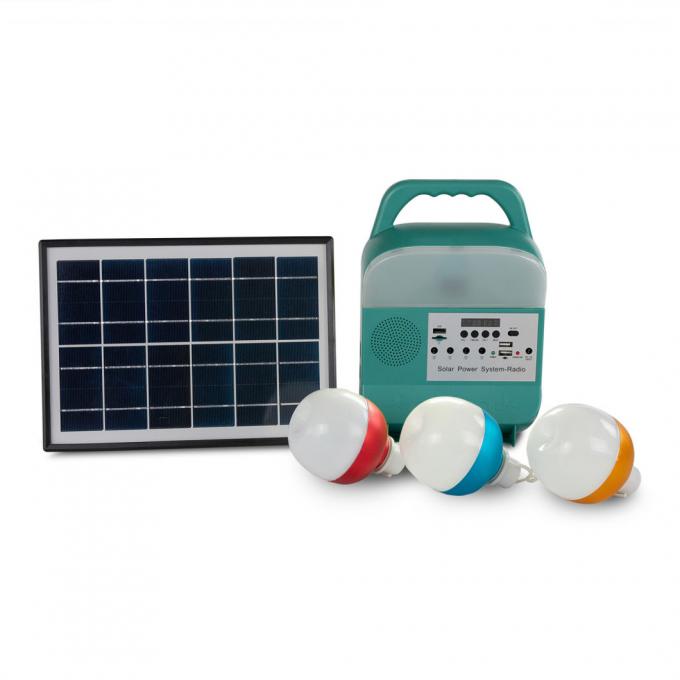 12W Birnen-tragbare Solarenergie-Beleuchtungssystem-Ausrüstung des Sonnenkollektor-4 LED für Haus mit dem Handy, der mit Klammer auflädt