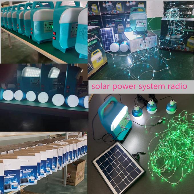 12W Birnen-tragbare Solarenergie-Beleuchtungssystem-Ausrüstung des Sonnenkollektor-4 LED für Haus mit dem Handy, der mit Klammer auflädt