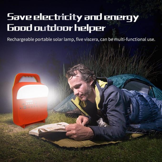 12W Birnen-tragbare Solarenergie-Beleuchtungssystem-Ausrüstung des Sonnenkollektor-4 LED für Haus mit dem Handy, der mit Klammer auflädt