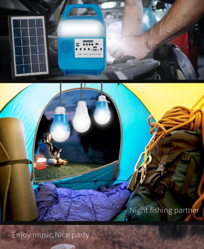 DC-Sonnensystem-tragbare beleuchtende Fischereipicknick-Handy-Aufladungslampe im Freien