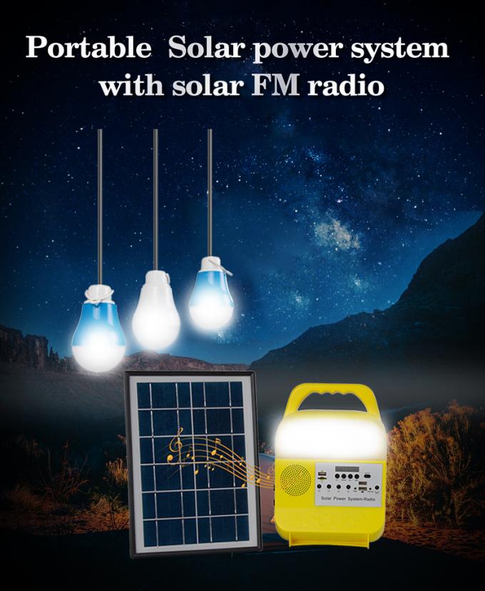 Handy-Aufladungslampe des Solarenergie-Beleuchtungssystem-USB mit mobiler Energie-Radiolampe