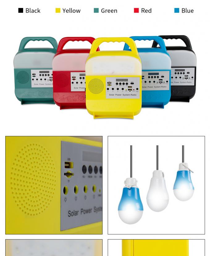 Handy-Aufladungslampe des Solarenergie-Beleuchtungssystem-USB mit mobiler Energie-Radiolampe