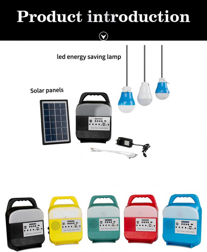 Handy-Aufladungslampe des Solarenergie-Beleuchtungssystem-USB mit mobiler Energie-Radiolampe