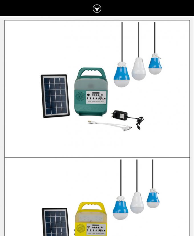Handy-Aufladungslampe des Solarenergie-Beleuchtungssystem-USB mit mobiler Energie-Radiolampe