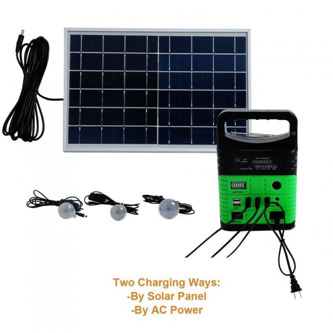 Solar-FM-Radio-Solarausrüstung weg Solarhauptdem licht Kit Global Sunrise Lights von des Gitter-Sonnensystem-10W 1