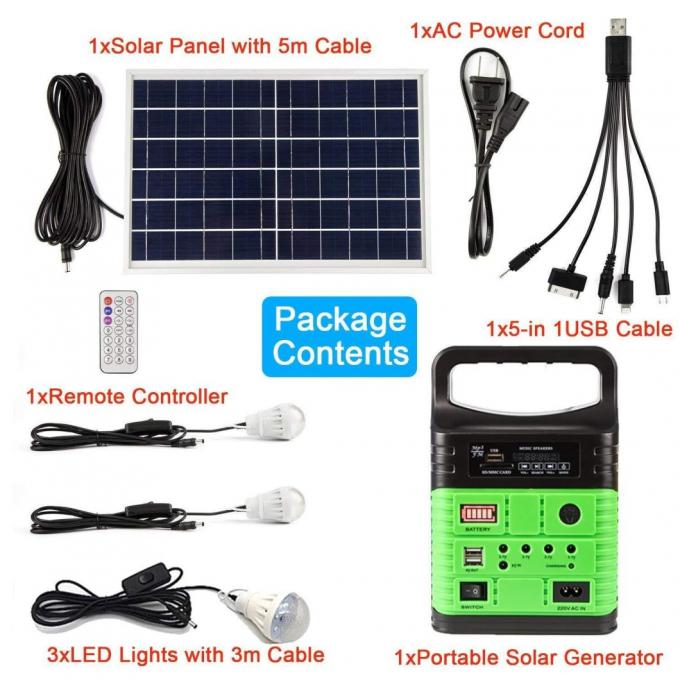 Solar-FM-Radio-Solarausrüstung weg Solarhauptdem licht Kit Global Sunrise Lights von des Gitter-Sonnensystem-10W 2