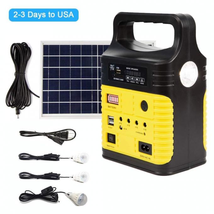 Solar-FM-Radio-Solarausrüstung weg Solarhauptdem licht Kit Global Sunrise Lights von des Gitter-Sonnensystem-10W 3
