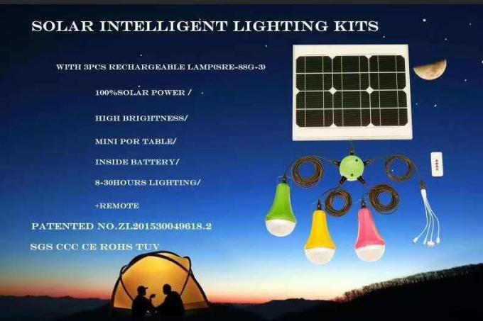 Wieder aufladbare Solarlampe des Solarenergie-Energie-System-475lum mit der 6 Loch-Nabe