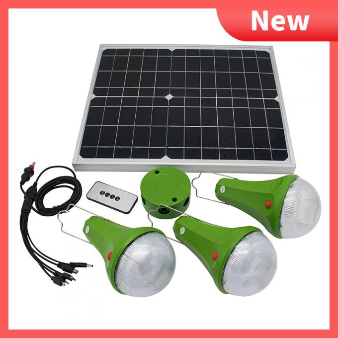 Beleuchtende Birnen-Solarlampen Kit Panels 6W 6V LED