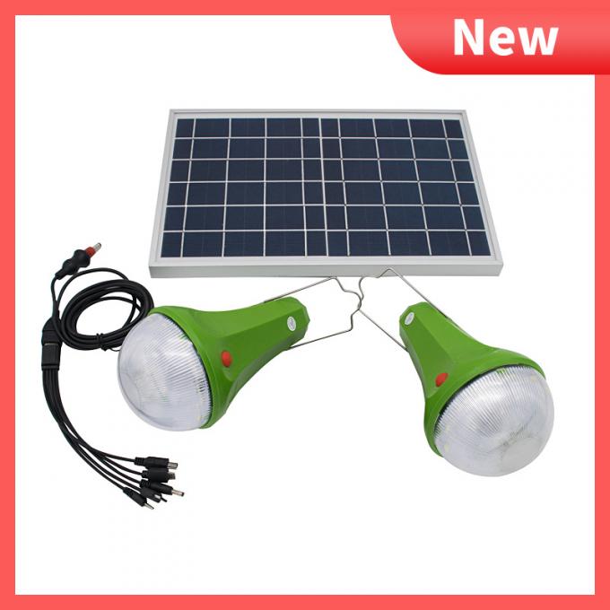 Beleuchtende Birnen-Solarlampen Kit Panels 6W 6V LED