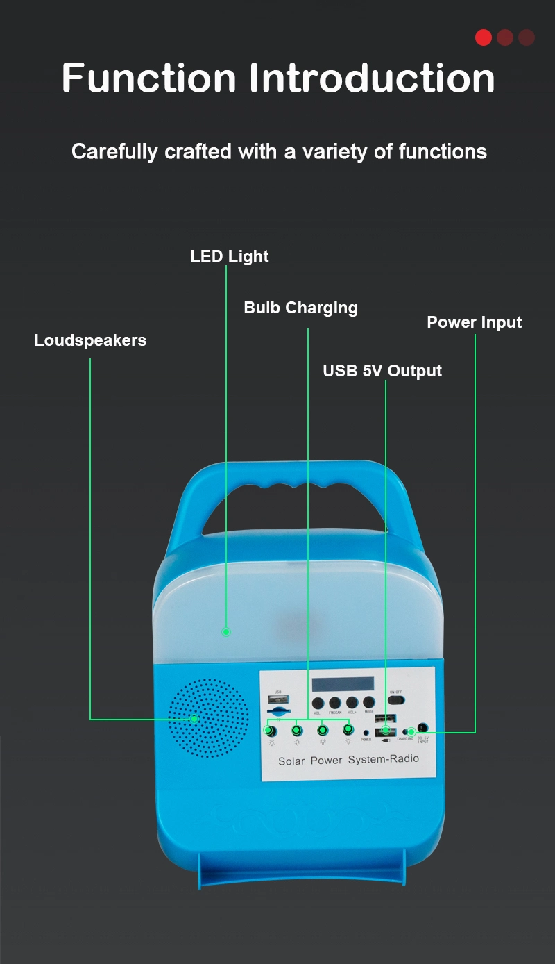 Notreserveleistungs-Generations-Beleuchten tragbar weg vom Gitter-kleines Sonnenkraftwerk-Solarlicht