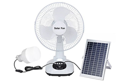 Tragbarer elektrischer SolarVentilator im Freien für kampierende Aufladungstabellen-Energie-Bank 12 Zoll