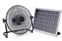 trieb tragbare drahtlose wieder aufladbare 12Inch Tischventilator-Solarplatte dualen Eingang für Haushalt an